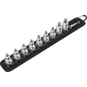 Wera 05003972001 Belt B 3 Torx HF Zyklop Bit Socket Set, 3/8 In Drive, 9 Pieces