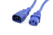 PowerCord – IEC320 C14/C13, 18AWG, SVT, 10A, 250V, Blue, 7ft (Bundle of 10 pcs)