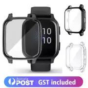 Shockproof Clear TPU Case Full Cover Screen Protector For Garmin Venu SQ Music