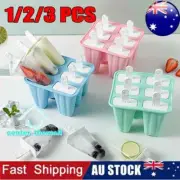 Silicone Ice Cream Mould Block 6 Cavity Frozen Molds Icy Pole Jelly Ice Lolly DY