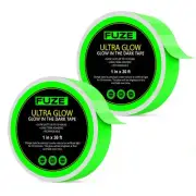 Glow in The Dark Tape - 2 Pack - 30 Ft x 1 in - Bright - Rechargeable - Refle...