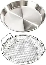 MOLUCKFU 1 Set Fried Food Serving Plate Frying Food Strainer with Handles for Snacks Appetizers and Desserts for Home Restaurant and Party Use