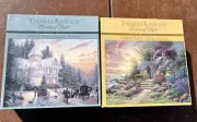 NIB - 2 Thomas Kinkade 1000 Pieces Puzzles Victorian Christmas/Seaside Hideaway