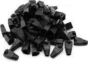 Maxmoral 100-Pack CAT5E CAT6 RJ45 Ethernet Network Cable Strain Relief Boots - Black