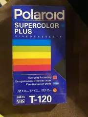 Polaroid Supercolor Plus Blank VHS Cassette Tape T-120 SEALED
