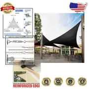 Custom 18' x 18' x 18' Black Shade Sail - Durable UV Protection for Outdoors