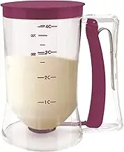Baking Batter Dispenser - Separator Kitchen Tool | Easy Grips Waffles, Pancakes, Muffins, Cupcakes Dispenser Cup Cake Handheld Batter Funnel Measuring 900ml with Scale Baking Separator