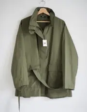 Clare Waight Keller Stand Collar Oversized Beige Belted Coat Size Medium