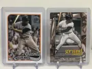 2024 Topps Series 1 Willie Mays #89B-30 35th Anniversary + Grand Gamers #GOG-3