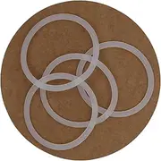 Clear Silicone Non SlipEndless Snag Free Hair Bobbles Elastics Hair Bands for Women Girls by Glitz4Girlz