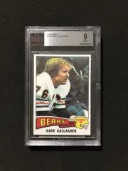 1975 Topps Football DAVE GALLAGHER #379 BVG/BGS GRADED 9 - MINT