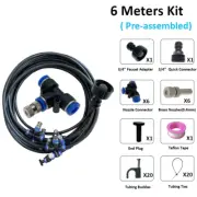 Outdoor Misting Cooling System Kit for Terrace Greenhouse Garden Patio Waterring