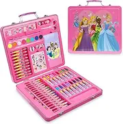 Disney Princess Art Set, Princess Toys, Arts and Crafts for Kids 60 Pieces Colouring Sets for Girls Creative Drawing and Painting Sets for Children Art Supplies