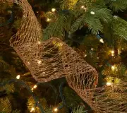 Set of 3 9' Mesh Ribbon by Valerie- Gold Glitter