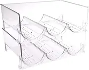 Bartender 6 Bottle 2-Tier Wine Rack - Clear