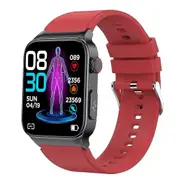 Real-time noninvasive blood glucose heart rate blood pressure blood oxygen ecg monitoring exercise Black shell (red silicone)