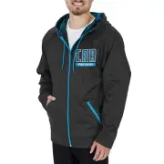 Zubaz NFL Men's Carolina Panthers Full Zip Camo Hoodie W/ Team Color Camo Lines