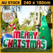 Merry Christmas Tree 1.8M INFLATABLE Gift Xmas Garden Decor With LED Lights Gift