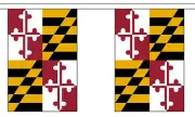 MARYLAND U.S. STATE 3 metre BUNTING 10 FLAGS flag USA AMERICA AMERICAN