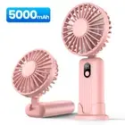 5000Mah Mini Portable Fan, USB Desk Electric Fan, Small Personal Hand Fan with U