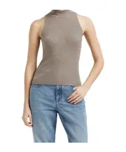 Brunello Cucinelli Sparkling Turtleneck Knitted Top S,M light brown