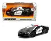30011JadaHYPER SPEC LAMBORGHINI CENTENARIO POLICE CAR 1/24 DIECAST BLACK WHITE