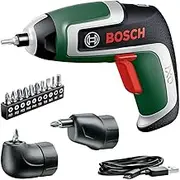 Bosch Home and Garden Compact Cordless Screwdriver IXO (7th Generation; 3.6V; 2.0Ah; 5.5Nm; Set incl. Angle-Screw and Off-Set Angle Attachments; with Micro-USB Cable; in Storage Box)