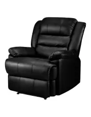 [Artiss] Recliner Chair Armchair Luxury Single Lounge Sofa Couch Leather Black