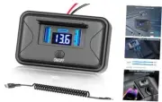 72W 12V USB Outlet Panel Wall Mount Dual Quick Charger & 36W PD 1-Black