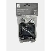 Umbra 2 Piece Drapery Rod Brackets, Adjustable 3"- 4.5" in Expresso