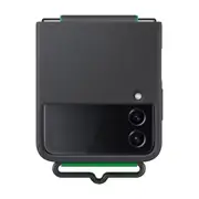 Samsung Galaxy Z Flip4 Silicone Cover with Strap - Black