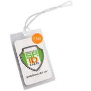 10 Pack - 10 Mil Laminating Luggage Tag Slot Pouch w/ 6" Loop - 2-1/2 x 4-1/4"