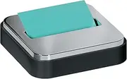 Post-it Note Dispenser with Post-it Pop-up Notes, Black Base with Steel Top, 1 Aqua Splash 7.62 x 7.62 cm Super Sticky Note Pad, Classroom or Office Supplies