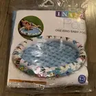 Intex Inflatable One Ring Baby Kiddie Pool Ages 1-3 Splash Fun Safe Water 11 Gal
