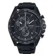 SEIKO Chronograph SSB327P1 Quartz Watch 8T67 Black PVD Chronogarph Date 100m