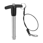 T Handle Locking Pins, Push-Button Quick Release Pin with Lanyard (12mm-80mm)