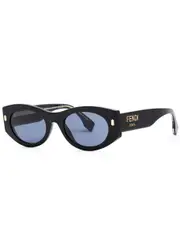 Fendi Fendi Roma Oval-frame Sunglasses - Black ONE SIZE