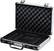TX GIRL 200PCS Aluminum Poker Chip Cases& Trays Poker Chips Suitcase Casino Token Luggage Case Container Poker Chip Valise Briefcase Storage Box (Color : 200 Aluminum Silver)