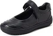 [Geox] Girls’ J Hadriel Ankle Strap Ballet Flats, Black (Black C9999)