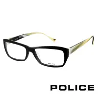 在飛比找momo購物網優惠-【POLICE】義大利經典個性粗框光學眼鏡(黑/黃 POV1