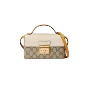 Gucci Padlock Mini Bag White Beige Ebony