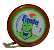 VINTAGE RARE TOY MEXICAN GENUINE YO-YO RUSSEL FANTA SUPER COCA COLA