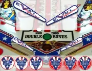 EVEL KNIEVEL Pinball Machine Cushioned (6) Target (2) Flipper Protectors