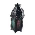 Iron Glass Wind Lamp Candle Holders Home Decor Candlestick Candle Lantern