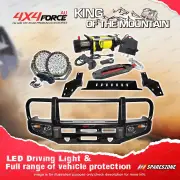 4X4FORCE Armor Bumper Bullbar Skid Plate Loop Light Winch for Isuzu D-Max 17-19