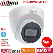 Dahua 8MP Starlight Built-in Mic PoE IP Camera IR WDR SMD+ IPC-HDW2841T-S 2.8mm