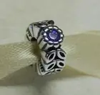 NEW AUTHENTIC PANDORA CHARM TWICE AS NICE SPACER PURPLE 791224CFP W SUEDE POUNCH