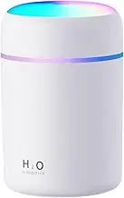 Nebula-X Colorful Portable Mini Humidifier,Essential Oil Diffuser Aroma Essential Oil USB Cool Mist Humidifier,2 Adjustable Mist Modes, Super Quiet,for Car,Office,Bedroom (White)