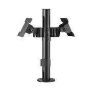 ATDEC POS 400mm pole with back-to-back display VESA 75/100 head. Max load: 10kg per display APAS-HB2B-P400
