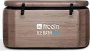 Freein Inflatable PortableIce Bath Barrel Foldable Freestanding Bathtub With Top Lid 54"x30"x24" Ice Bath Barrel Plunge Pool For Adults Athletes Cold Therapy Soaking Standing Bath Tub S